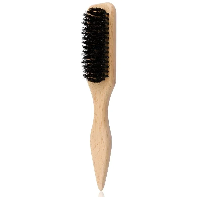 Hot Sale Wooden Bamboo Pig Mane Oil Head Massage Brush for Sectioning and Parting for Smoothing Hairs Ponytail Bun Grooming