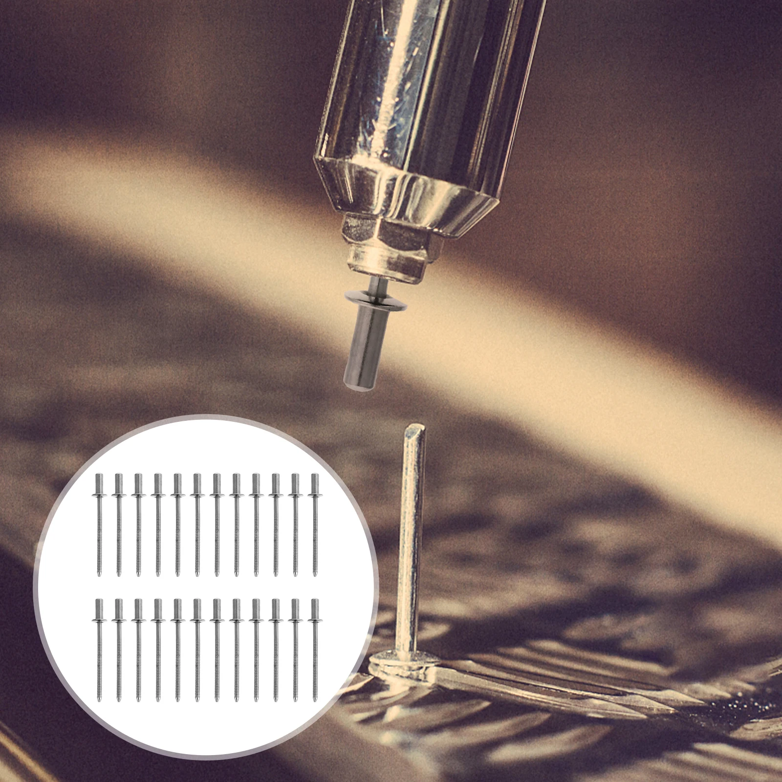 

Stainless Steel Rivets Round Head Closed Type Flat Household Nail Easy Install Compatibility Fastener Tool Mechanical