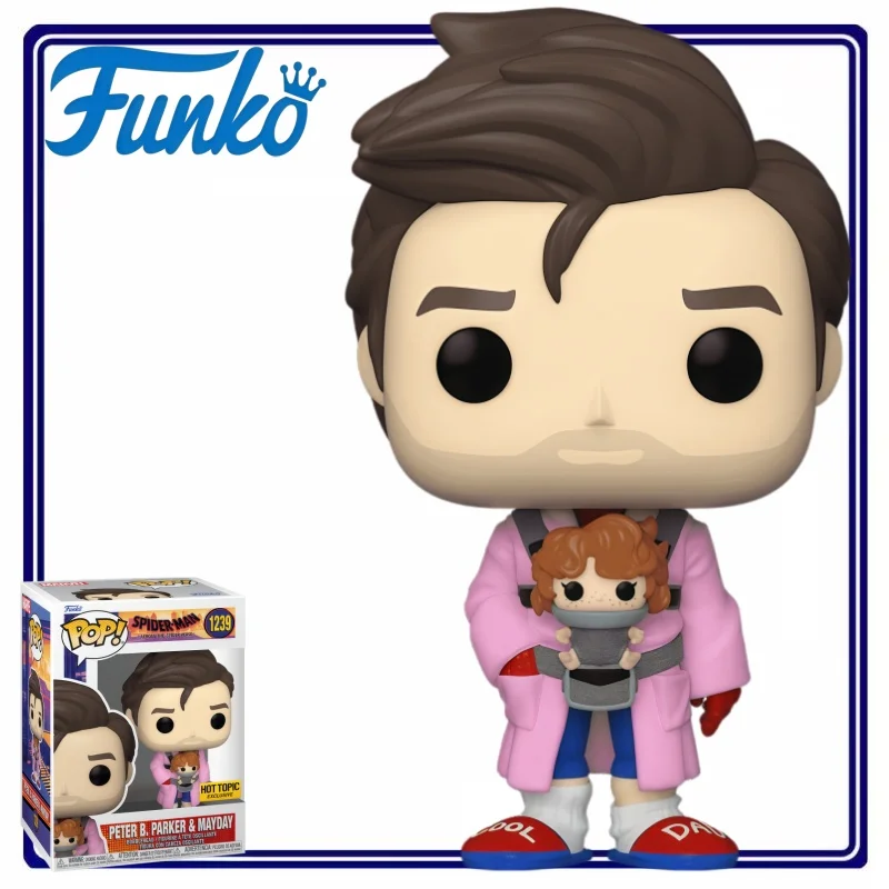 Figura de acción de vinilo Funko Pop Marvel Spider-Man Peter Parker, decoración de escritorio coleccionable, regalo de cumpleaños para fanáticos con caja original