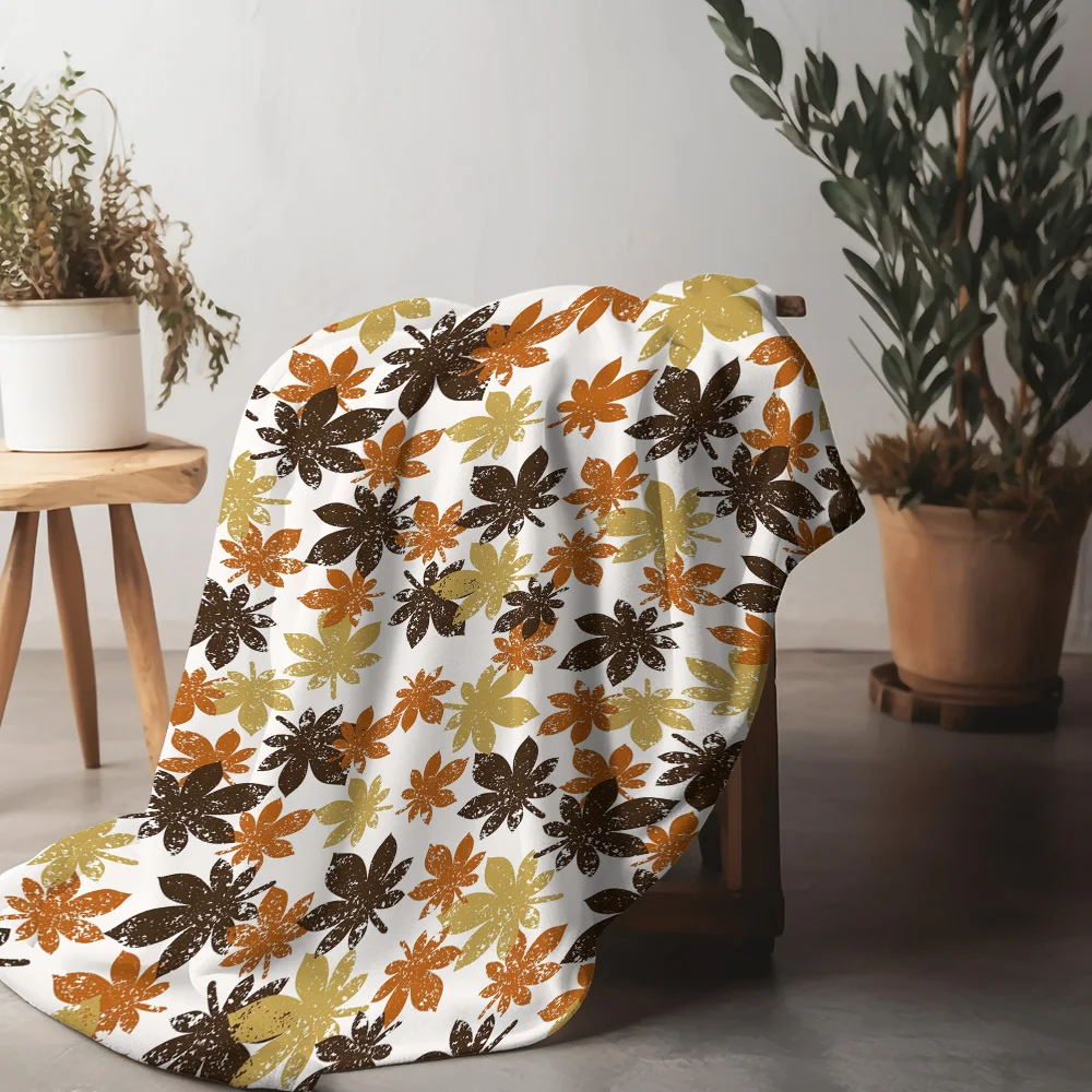 فو الفراء رمي بطانية الخريف الخريف ندفة الثلج طباعة مريحة لينة بطانية قطيفة ل أريكة سرير الديكور هدية