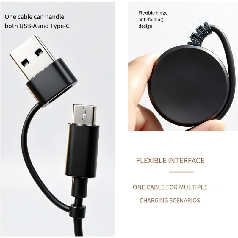Charging Cable For Galaxy Watch7/8 Classic& Active2- 2-In-1 USB-C& USB-A Design-Y47A