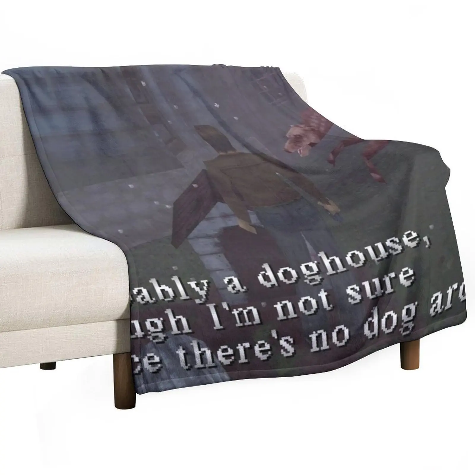 

Silent Hill 1 Harry Mason Probably A Doghouse Meme Throw Blanket Multi-Purpose Bed Fashionable Blankets