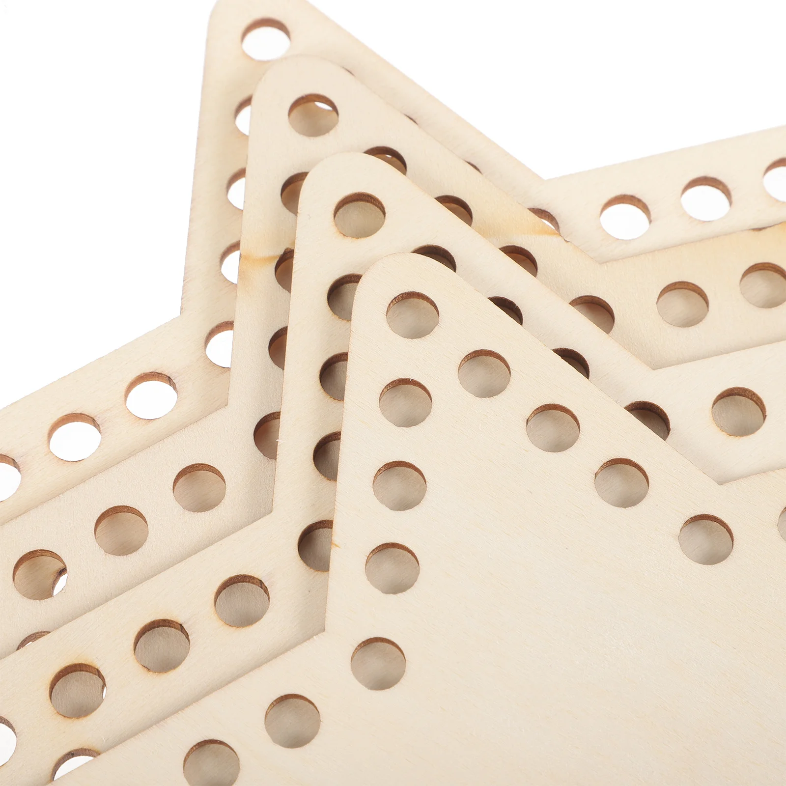 

4pcs Wooden Thread Wind Board Star Shape Embroidery Floss Organizer Cross Stitch Winding Tool Sewing Thread Storage Craft