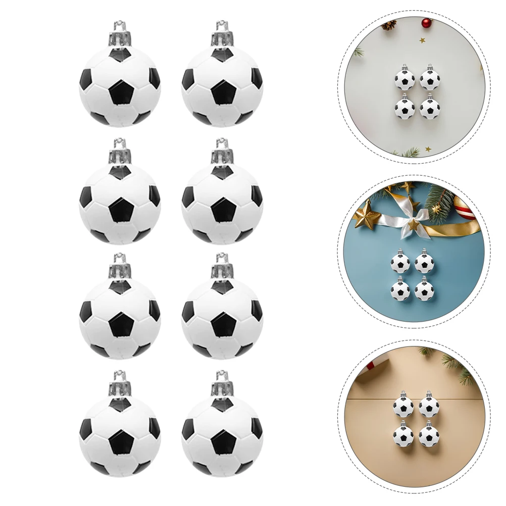 

24Pcs Mini Football Christmas Soccer Ornaments Hanging Decorations for Tree Holiday Sports Party Accessories Football Ornaments