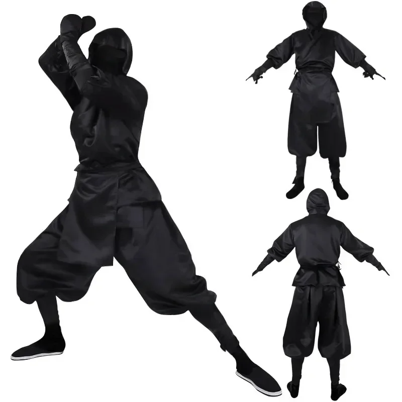 Japanese Samurai Suits Black Ninja Cosplay Costume Assassin Outfits Men Halloween Carnival Costumes