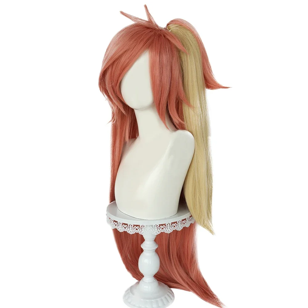 Long Straight Synthetic Ombre Orange Blonde Wig Anime Game Cosplay Fluffy Heat Resistant Wig for Daily Party