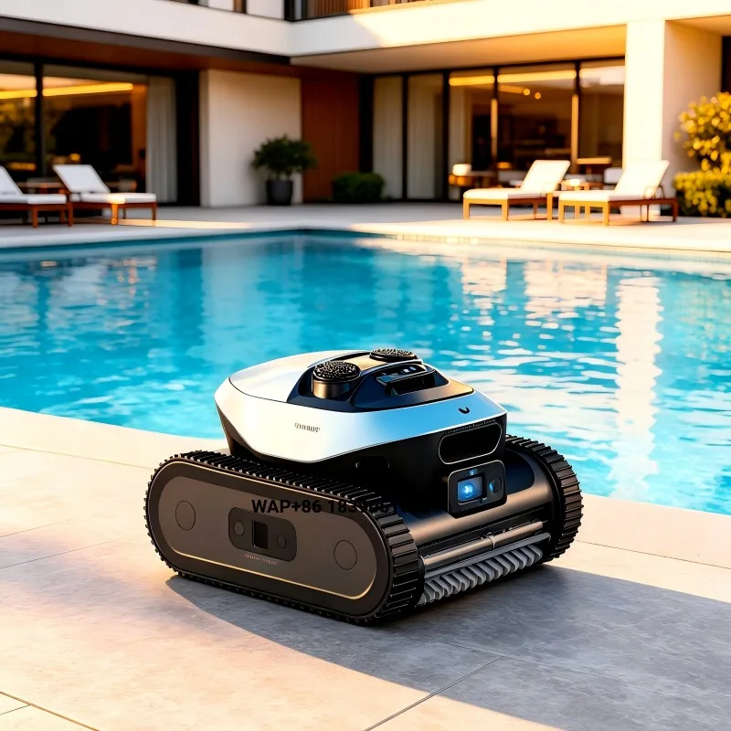 Rechargeable Robotic Pool Cleaner Automatic Wall Climbing Pool Vacuum Robot for in Ground and Above Ground Swimming Pool