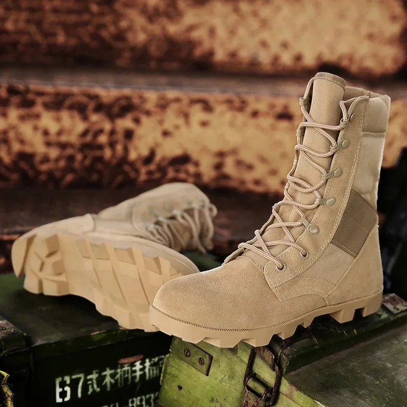 

Fashion Men's Casual Leather Walking Boots Design High Top Outdoor Shoes New Men Motorcycle Boots All-match Comfy Ankle Boots