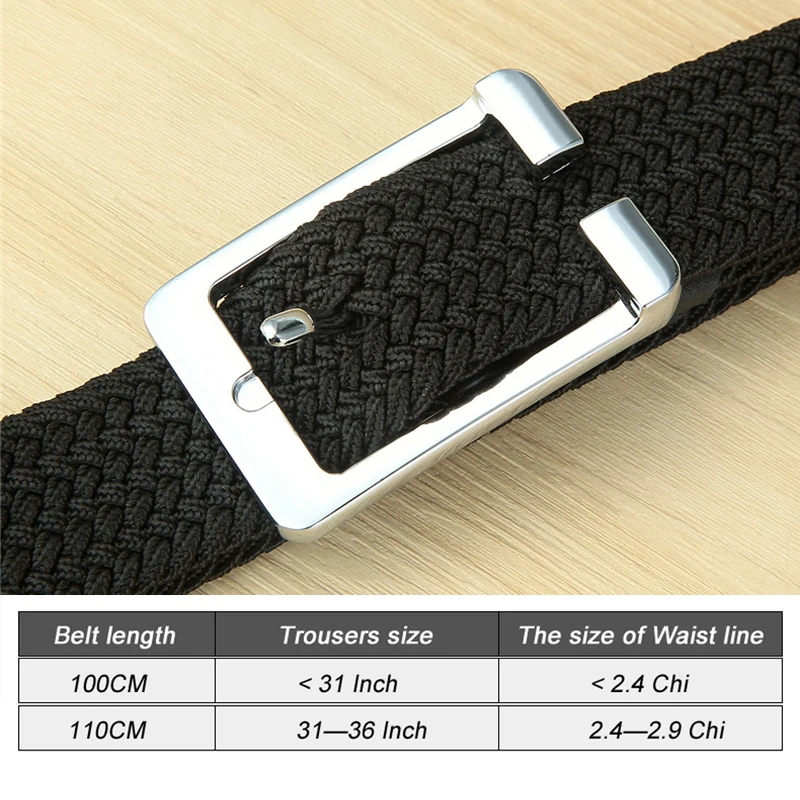 MEDYLA Nonporous Elastic Men's Belt High Quality Metal Button Outdoor Sports Military Training Belt Jeans Universal Belt SDL806 images - 6