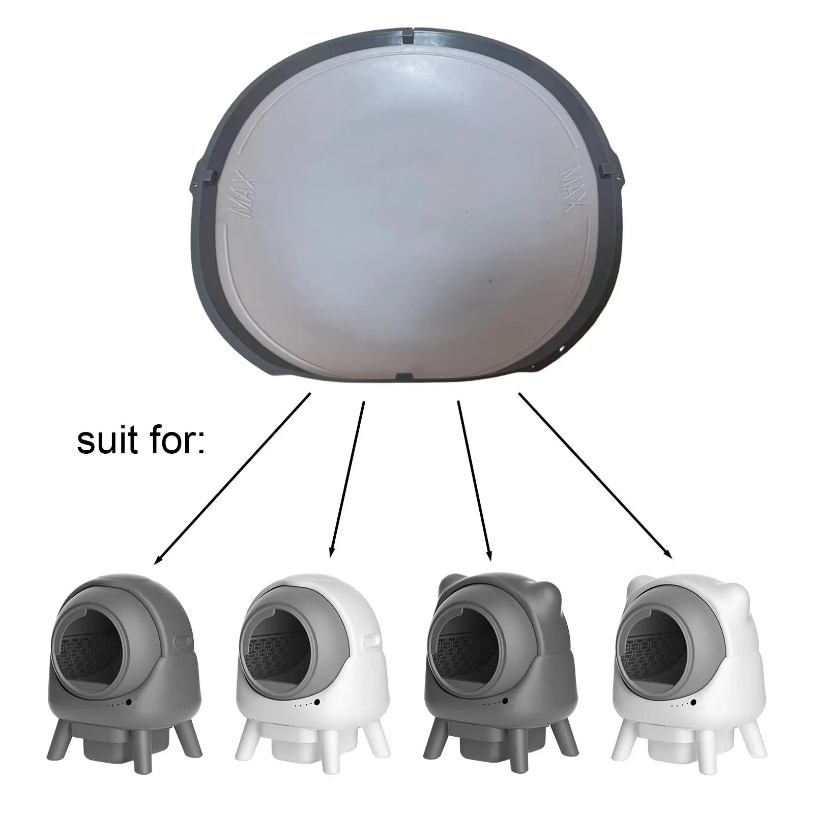 

Self Cleaning Cat Silicone Mat Replacement Pet Supplies Gray Easy to Install Maintenance Spare Parts Silicone Pad