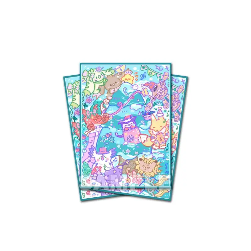 60pcs/set Digimon Adventure Halloween Q-version card sleeve OPCG PTCG Anime Game Collection Card Protective Cover Gift 67*92mm