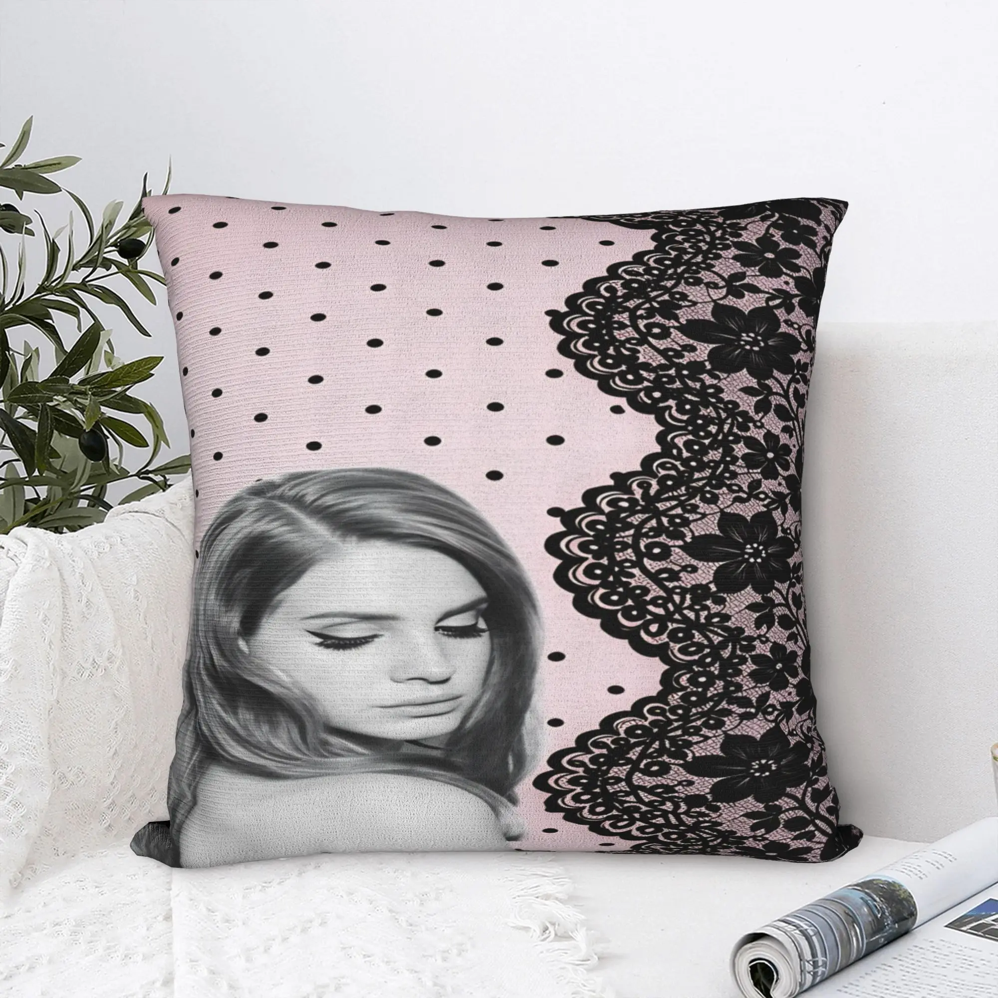 Lana Del Rey Singer Lizzy Grant  Pillow Case  Retro Trendy Pillow Cover Design Pillowcases For Sofa Couch Bed Living Room