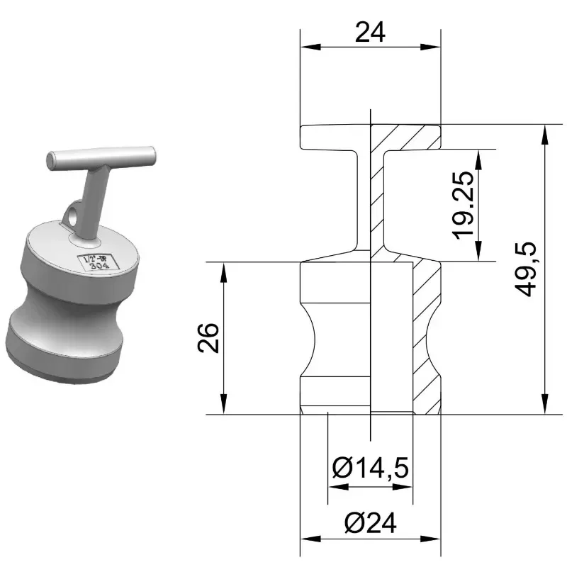 1/2 "DN15 Тип DP 304 Концевая заглушка Camlock из нержавеющей стали Быстроразъемная муфта с канавкой для шланговых насосов Homebrew