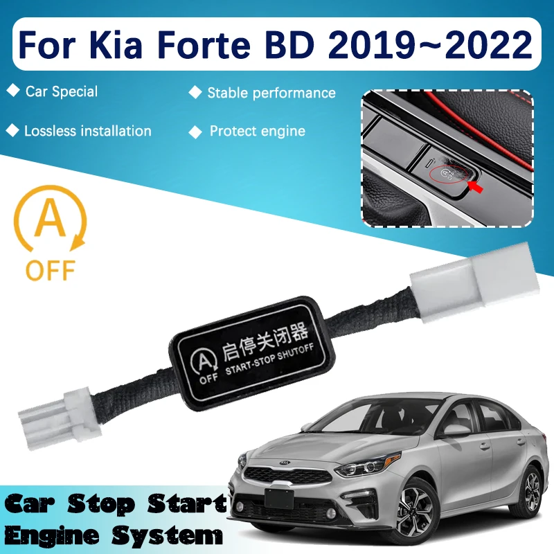 Dla Kia Forte BD 2019 ~ 2022 2021 Cerato K3 Samochodowy automatyczny zatrzymanie Rozruch silnika System wyłączania urządzenia Czujnik sterowania Wtyczka Kabel Akcesoria