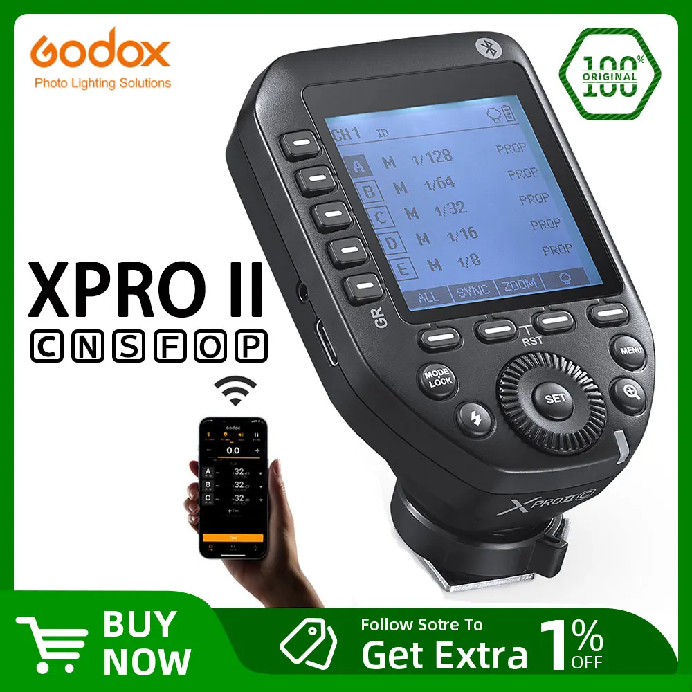 Godox XPROII Trigger XPROII-L XPROII-C XPROII-N XPROII-S XPROII-F TTL HSS LCD Screen Transmitter for Leica Canon Nikon Camera