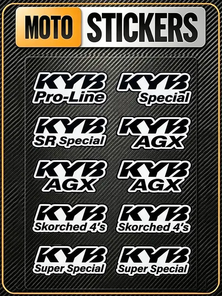 

Водонепроницаемая светоотражающая наклейка-накладка KYB, универсальная декоративная наклейка для автомобиля, мотоцикла, шлема, холодильника, стакана для воды