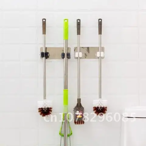 

4pcs Strong Hooks Wall Mounted Multi-Purpose Adhesive Organizer Holder RackBrush Broom Hanger Hook Kitchen bathroom Hooks