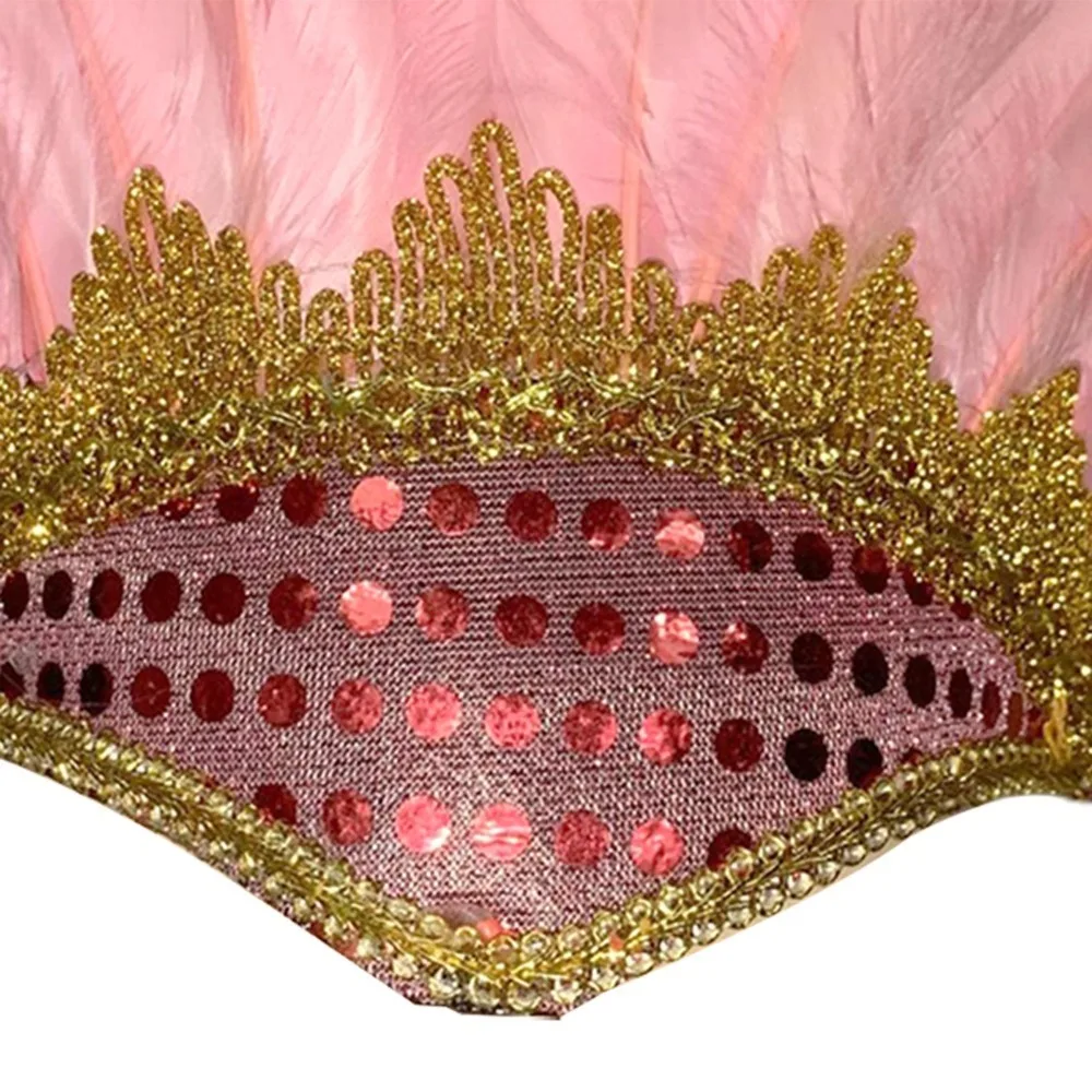 غطاء رأس من الريش قابل للتعديل، زي كرنفال ملون، أغطية رأس مثبتة على الرأس لعيد الأطفال