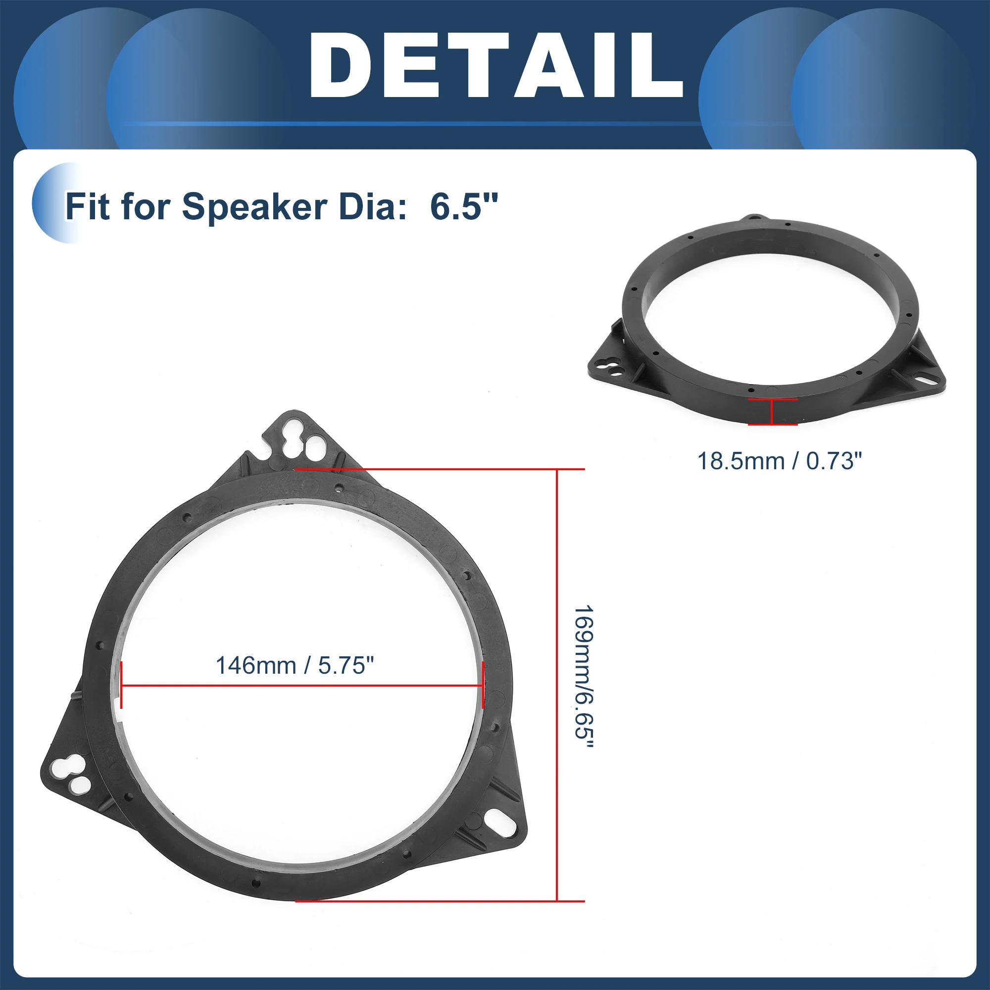 UXCELL Luidspreker Spacer Ring Tweeter Luidspreker Spacer Adapter voor Renault Trafic 2-delig