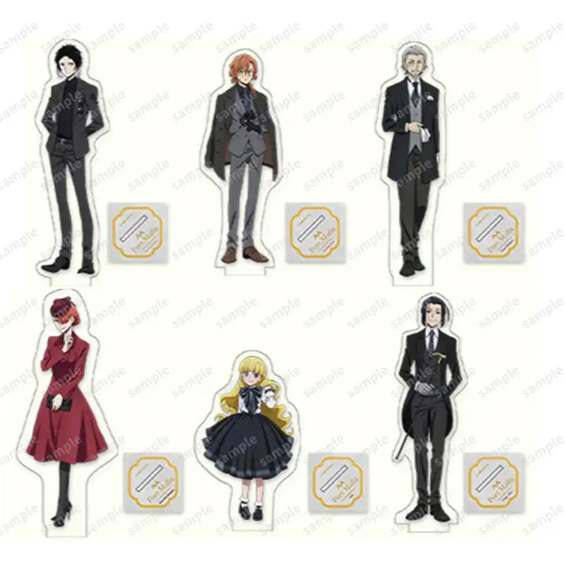 Game Akutagawa Ryunosuke Nakahara Chuya Mori Ougai Acrylic Stand Doll Anime Figure Model Plate Cosplay Toy for Gift