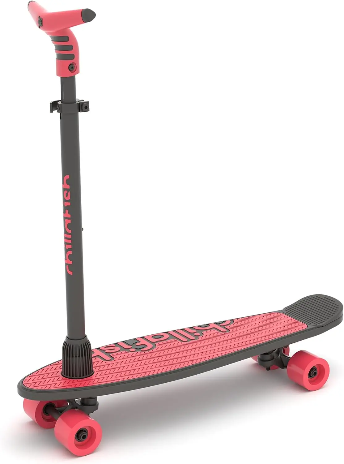 Skatieskootie Customizable Training Skateboard and Lean-to-Steer Scooter with Detachable Stability Handlebar, Ages 3+