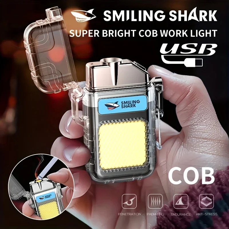 New Windproof Lighter, Portable Cigarette Lighter, Multifunctional Keychain Flashlights For Camping, Survival, Outdoor Adventure view 2
