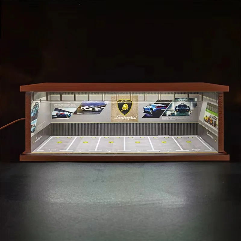 

Timemicro+MoreArt 1:64 Lamborghini theme light version garage assembly scene