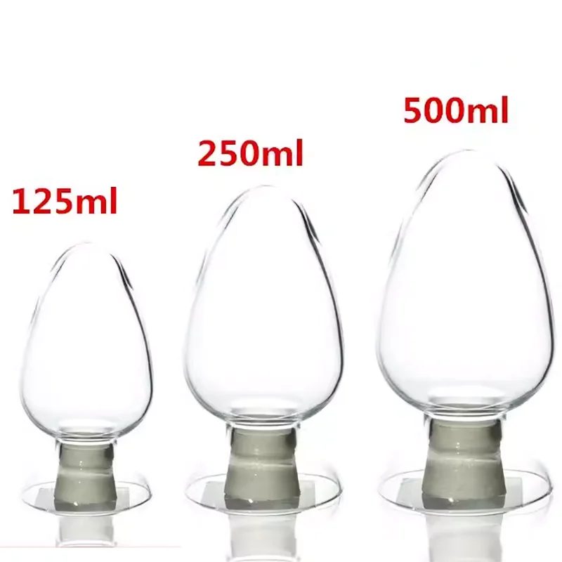 Glass seed bottle 125ml 250ml 500ml chicken heart bottle laboratory sample bottle transparent conical specimen bottle