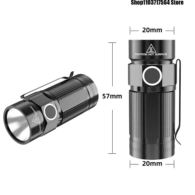 

Powerful Mini LED Flashlight COB+XPE Zoom Torch Built In Battery USB Rechargeable With Pen Clip Outdoor Camping Emergency Lamp