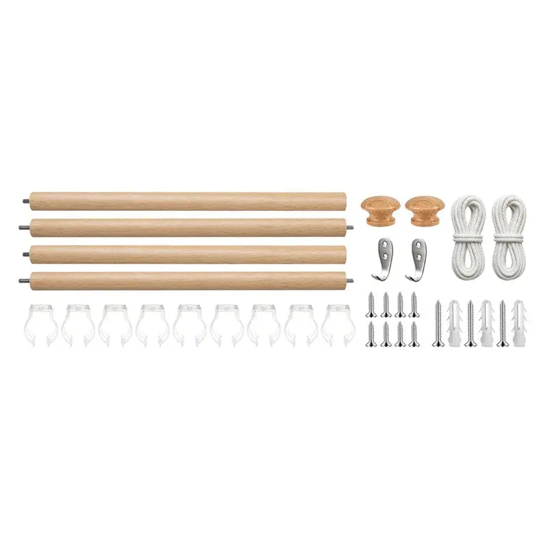 ALIM-Hanger Tapestry Hanging Rod Kit Wooden For Bedroom,Dormitory Apartment,Wall Display Set For Tapestries