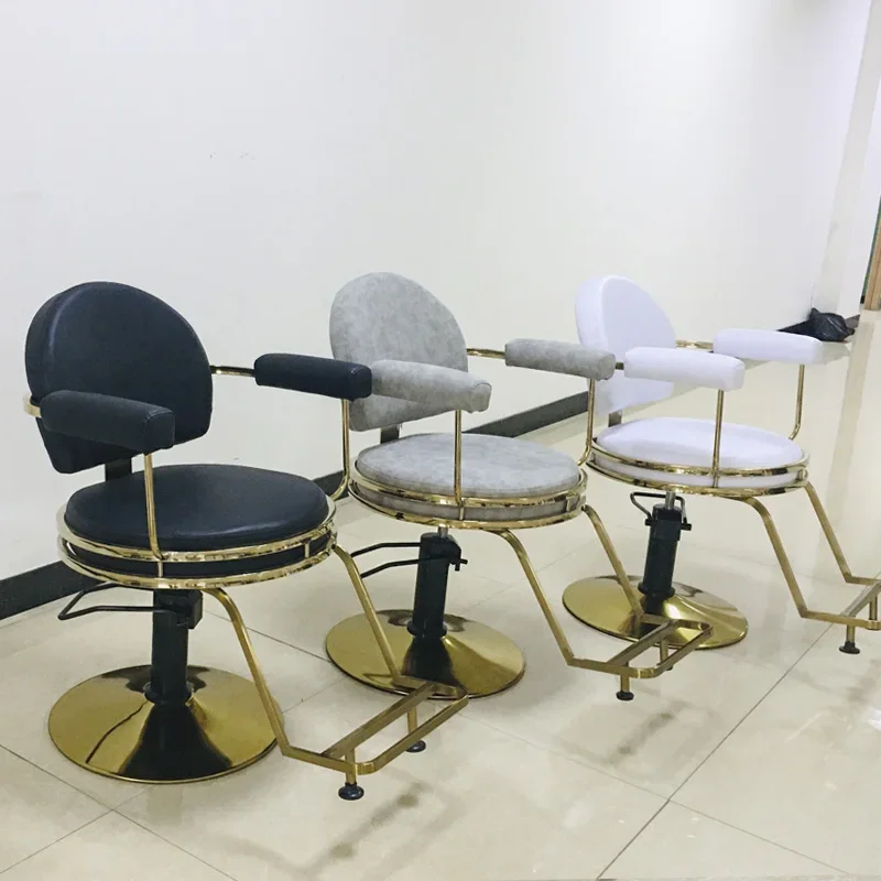 Special haircut chair for hair salon, rotating simple modern barber shop stool online celebrity