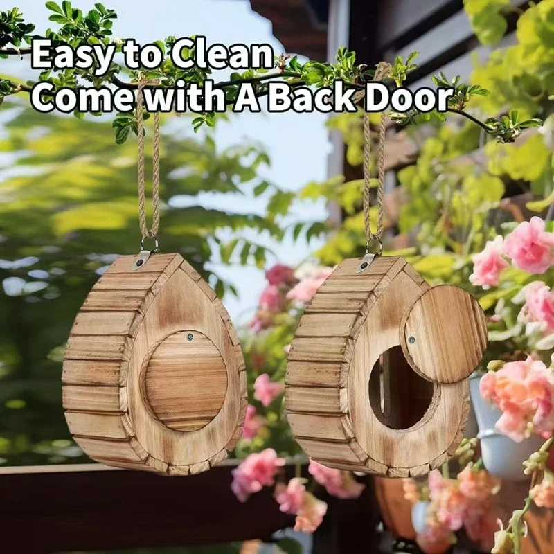 Wooden Butterfly House Feeding Machine Outdoor Garden Habitat Butterfly House Hanging Tree Butterfly House Insect Habitat