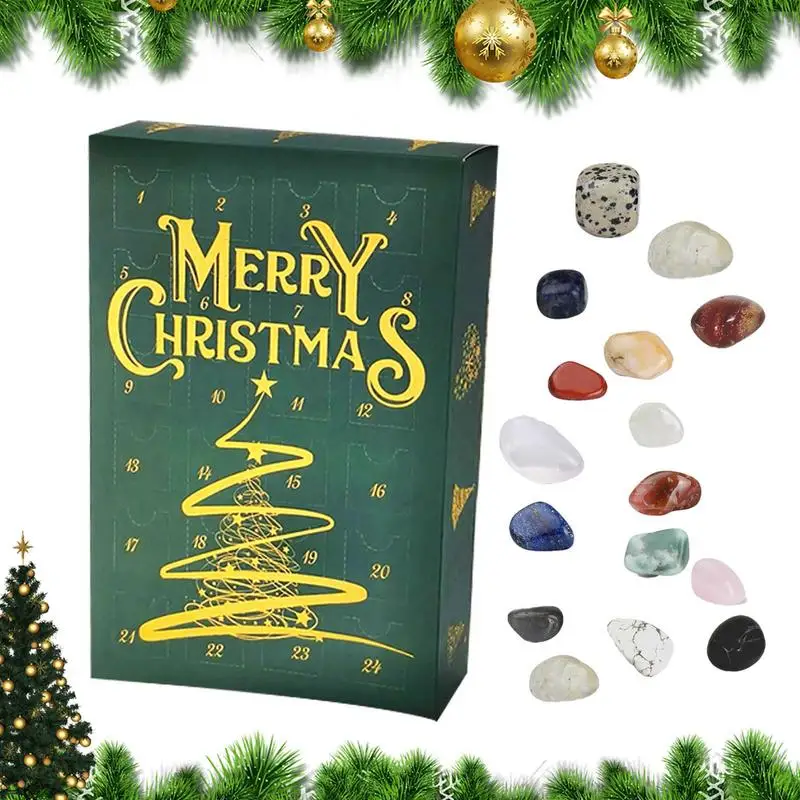 Christmas Advent Calendar 2024 Advent Calendar Christmas Calendar 24 Days Calendar 2024 Natural Crystal Agate Stone Minerals