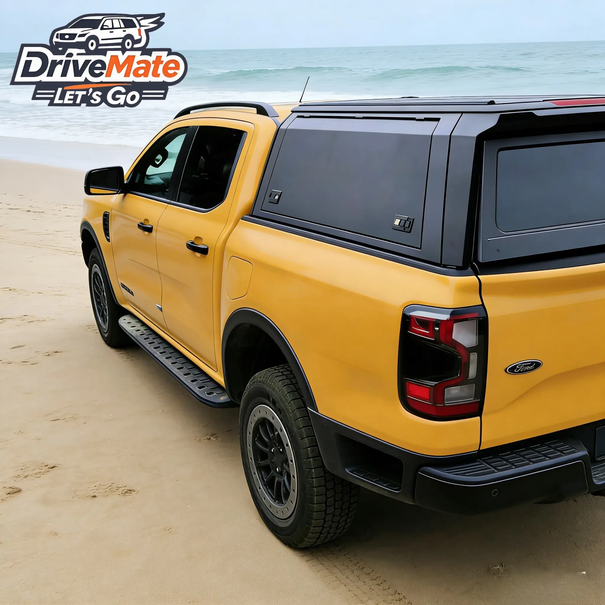 

Aluminum Pickup Truck Hard Top Canopy-Lockable No-Drilling Installation Sports Style | Fits FORD RANGER 2023+ TOYOTA FORD for