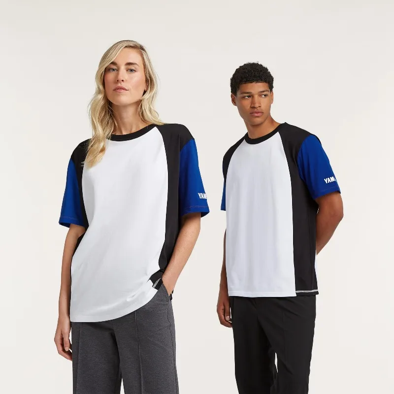 Summer Yamaha Black White Blue Colors Trendy Printed Short Sleeves for Men Women Leisure Personalized Motorcycle Riding Clothes