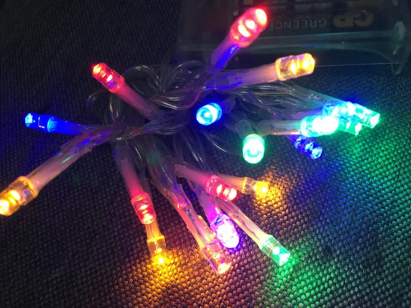 

5pcs/lot 2M 20led Battery Powered Multi-Color RGB Color Changing Fairy String Light Wedding Birthday Christmas Xmas Party decor