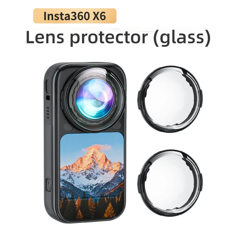 Hochwertige Glas-PC-Linsenschutzfolien für Insta360 X6 Kamera-Zubehör, gehärtete Glas-Kratzschutz-Linsenabdeckung für Insta 360 X6