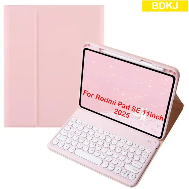 

Новый чехол-клавиатура для планшета Xiaomi Redmi Pad SE 11 дюймов 2025 Smart Cover Съемная магнитная клавиатура для Pad Se 11 дюймов 2023 Чехол