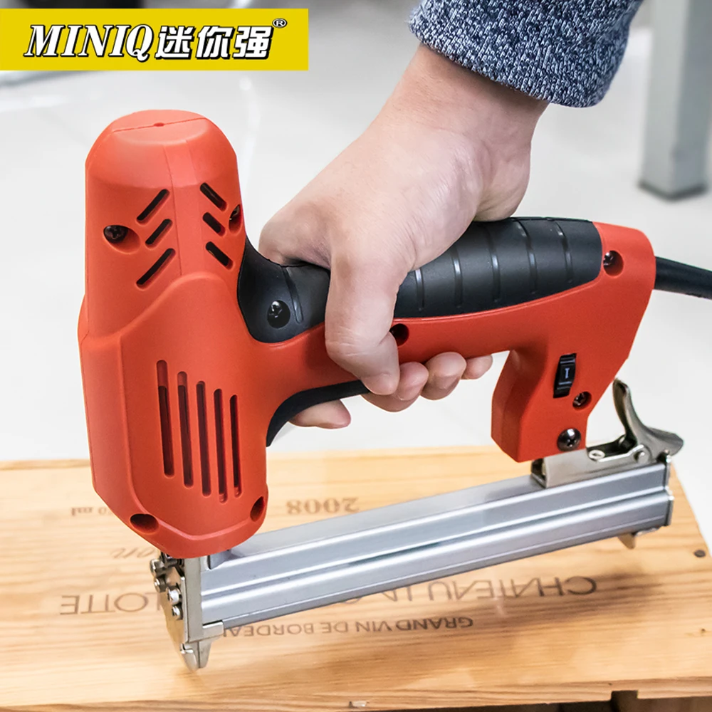 TAIMIMEI Electric Nailer 2 in 1 Staple Gun Framing Tacker U-Shaped Straight Nail Gun 1022J/F30/422J 6 speed Woodworking Tools