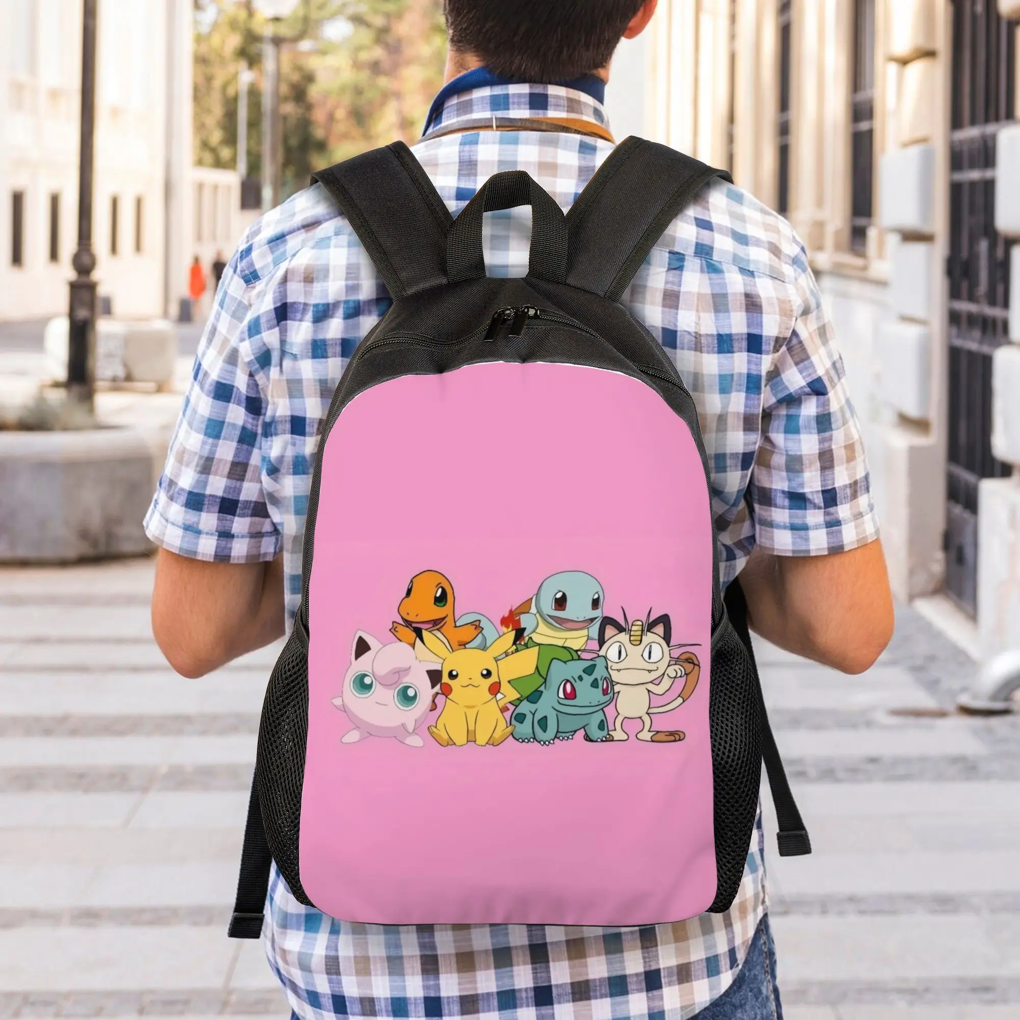 

Back to school season Starter 4 Knapsack Pokemon Men Women Adult Casual Backpack