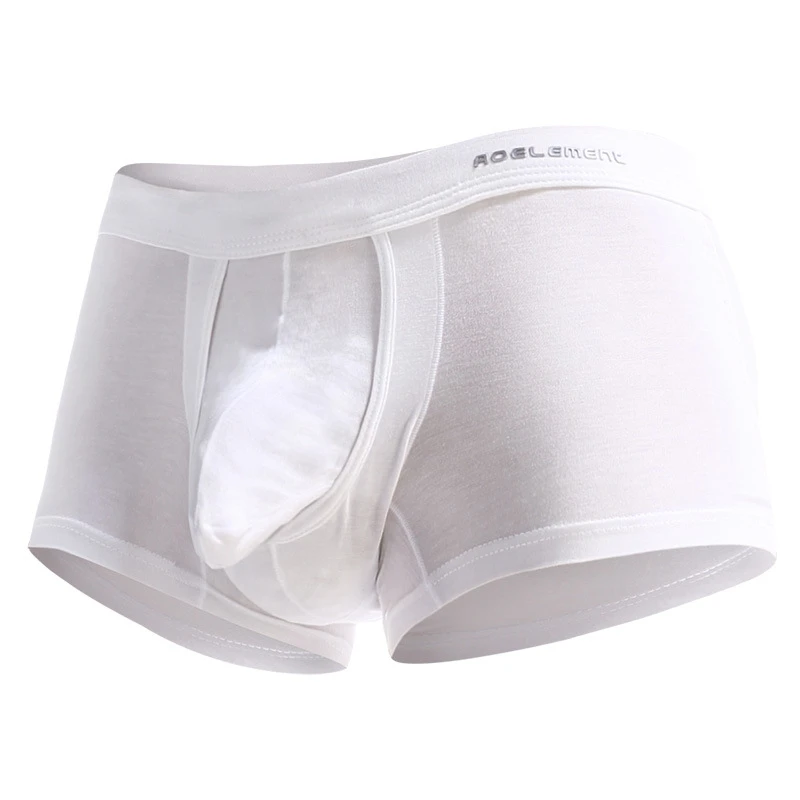 Elemental Spermatic Spear and Bullet Separation Underwear, Men's Scrotal Support Vein Bottom Pants, Ice Silk Bag, Bent Men's Bri