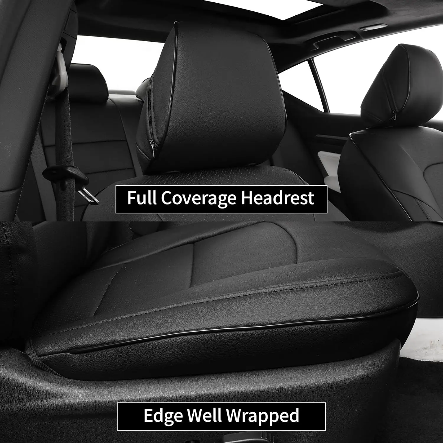EKR Custom Fit for Nissan Altima Car Seat Covers Altima 2013-2025 Base/S/SL/SR/SV Leather Full Set Car Seat Protector