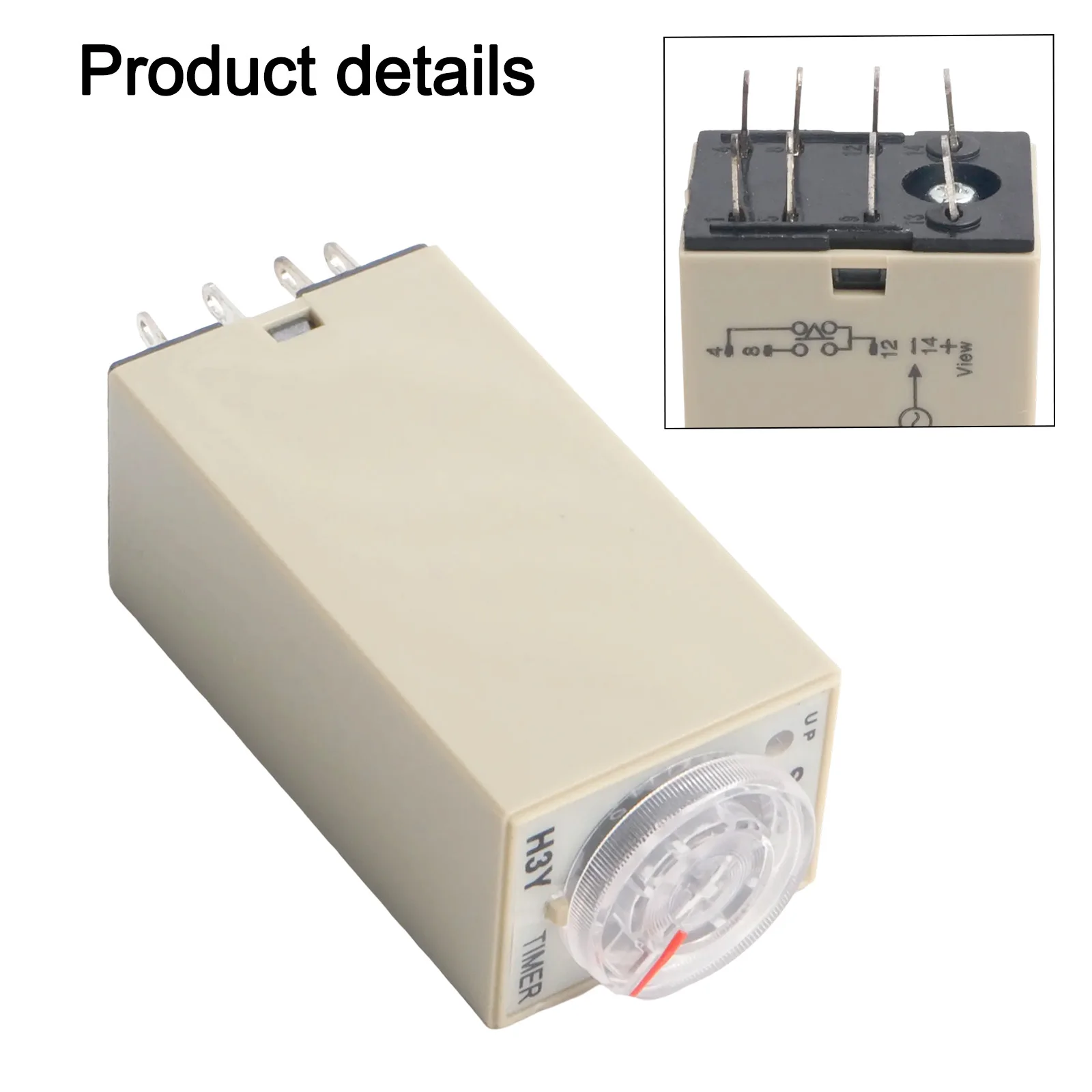 Timer Relay H3Y-2 with Fixed 60-Second Power-On Delay Function and 8-Pin Terminal Block for Easy Wiring Integration
