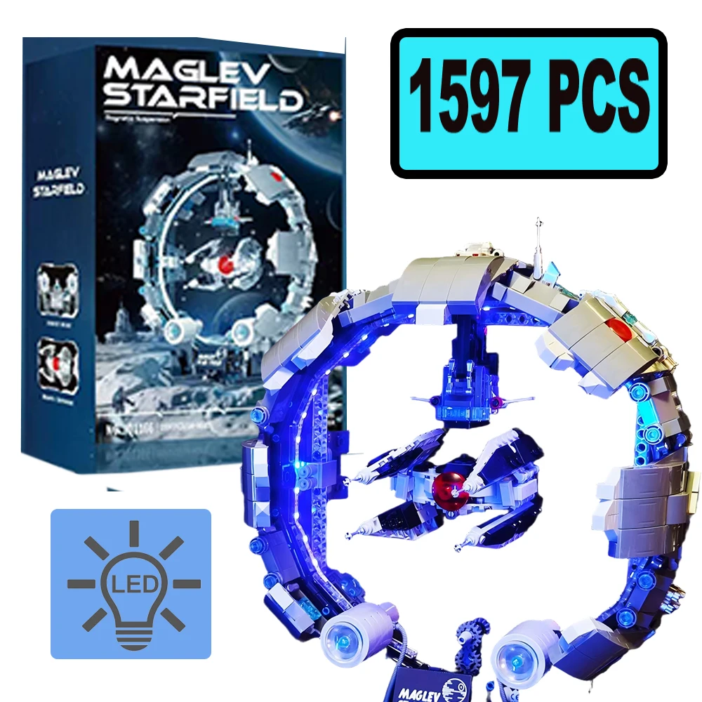 

1597Pcs MOC Planet Series Building Blocks Set Hovering Titanium Fighter Model Battle Starship Bricks Toys for Children DIY Gifts