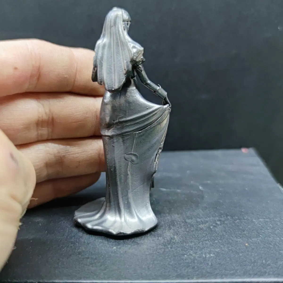 Pure Copper Antique Vintage Miniature Elegant Lady Figurine Decor - Handmade Desk Accent, Home Collection, Collectible Gift​