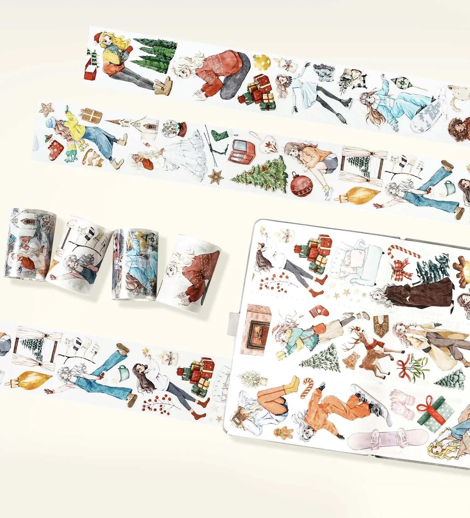 �y�Z�[�����zWT �X�^�W�I ���B���e�[�W �E�H�[�� �E�B���^�[ �N���X�}�X �a�� PET �e�[�v �v�����J�[�h�쐬�p DIY �X�N���b�v�u�b�L���O �v���������X�e�b�J�[