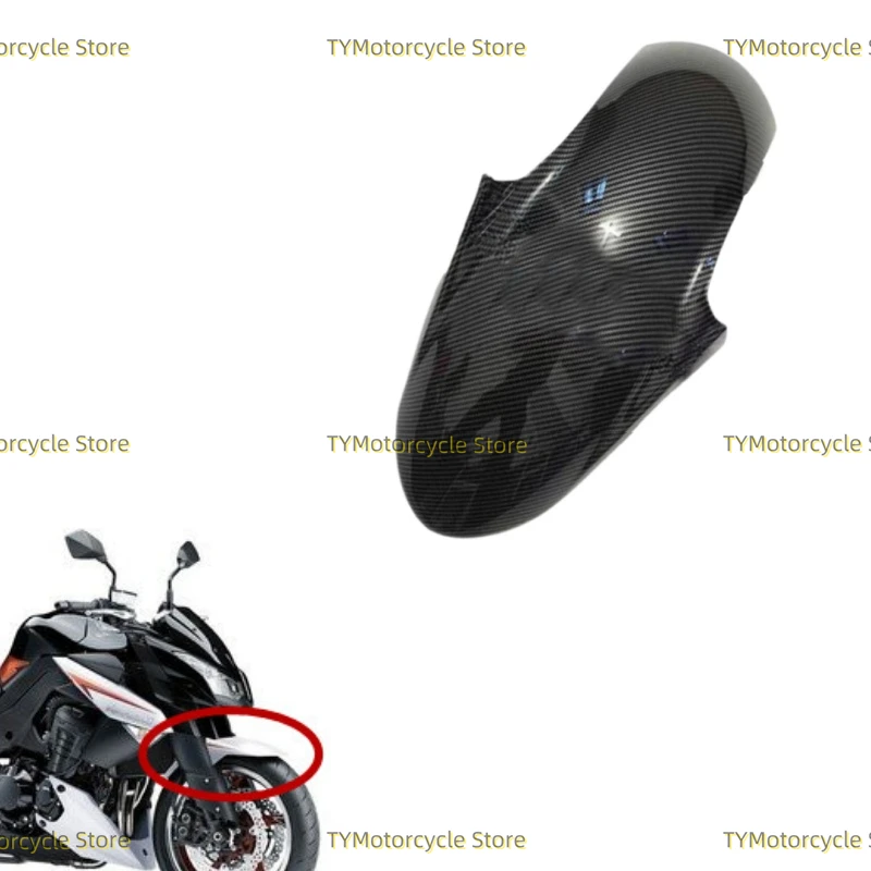 

Carbon fiber coating Front Fender Splash Mud Dust Guard Mudguard Fairing Mudflap Fit For KAWASAKI Z1000 2010 2011 2012 2013