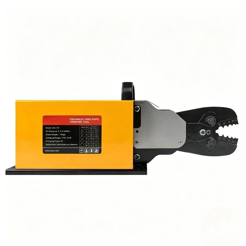 Pneumatic Figure-8 Aluminum Sleeve Crimping Tool for Cold Press 1.5-5mm Round Aluminum Buckle Wire Rope and Fishing