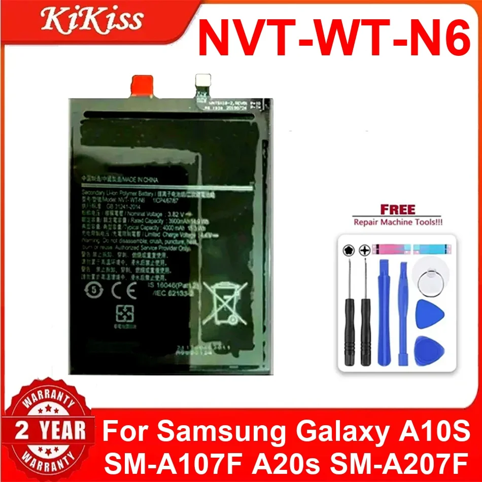 

Nvt-Wt-N6 4000 мАч аккумулятор мобильного телефона для Samsung Galaxy A10S Sm-A107F A20s Sm-A207F прочный большой емкости