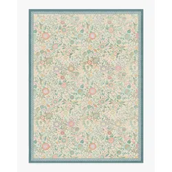 Bridgerton Royal Garden Ivory Jade Rug for Living Room Morris Fruit Blue Multicolor Carpet Bedroom Bedside Decor Mat Non Slip